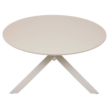 Table extérieure ronde 6 places aluminium Oryon argile Hespéride - Le Dépôt Bailleul