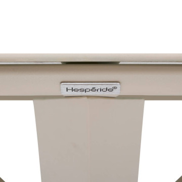 Table extérieure ronde 6 places aluminium Oryon argile Hespéride - Le Dépôt Bailleul