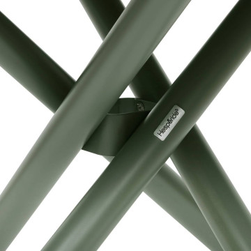 Table extérieure ronde 4 places aluminium Nébullia vert laurier Hespéride - Le Dépôt Bailleul