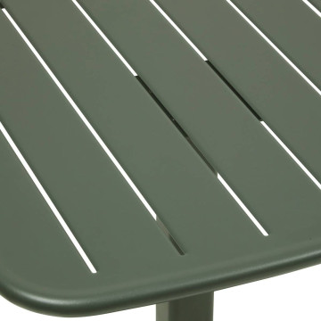 Table de jardin métal 2 places Alégoria vert laurier Hespéride - Le Dépôt Bailleul