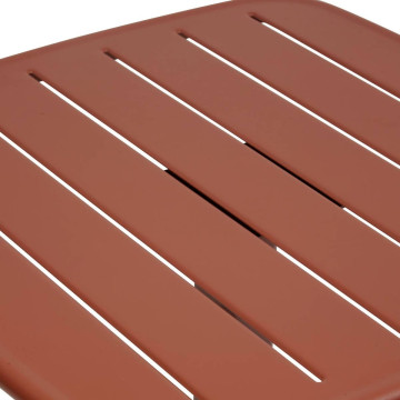 Table de jardin métal 2 places Alégoria acajou Hespéride - Le Dépôt Bailleul