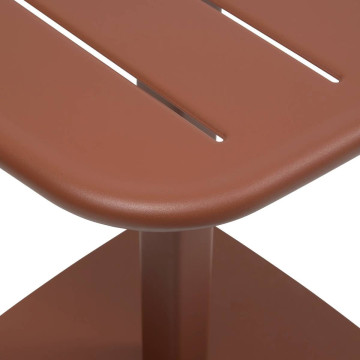 Table de jardin métal 2 places Alégoria acajou Hespéride - Le Dépôt Bailleul