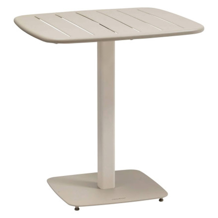 Table de jardin métal 2 places Alégoria argile Hespéride - Le Dépôt Bailleul