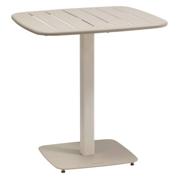 Table de jardin métal 2 places Alégoria argile Hespéride - Le Dépôt Bailleul