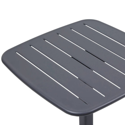 Table de jardin métal 2 places Alégoria graphite Hespéride - Le Dépôt Bailleul