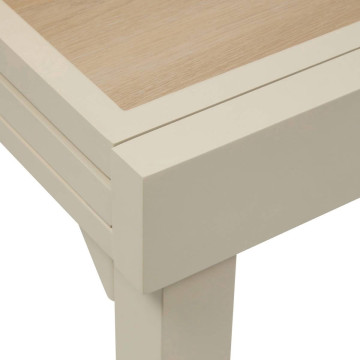 Table extérieure extensible 10 places Piazza verre imprimé épeautre argile Hespéride - Le Dépôt Bailleul