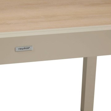 Table extérieure extensible 10 places Piazza verre imprimé épeautre argile Hespéride - Le Dépôt Bailleul
