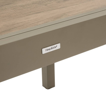 Table extérieure extensible 10 places Piazza verre imprimé truffe café Hespéride - Le Dépôt Bailleul