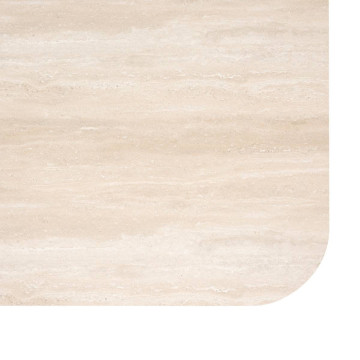 Table extérieure extensible 12 places Volupty pierre frittée sarrasin / café Hespéride - Le Dépôt Bailleul