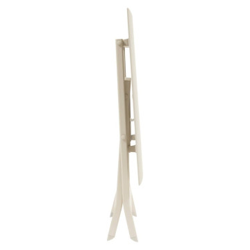 Table extérieure pliante 2 places Azua verre effet bois épeautre argile Hespéride - Le Dépôt Bailleul