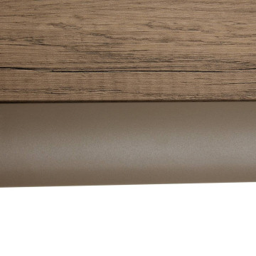 Table extérieure pliante 2 places Azua verre effet bois truffe café Hespéride - Le Dépôt Bailleul