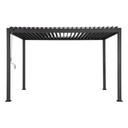 Pergola bioclimatique 4x3 m Evora graphite Hespéride - Le Dépôt Bailleul