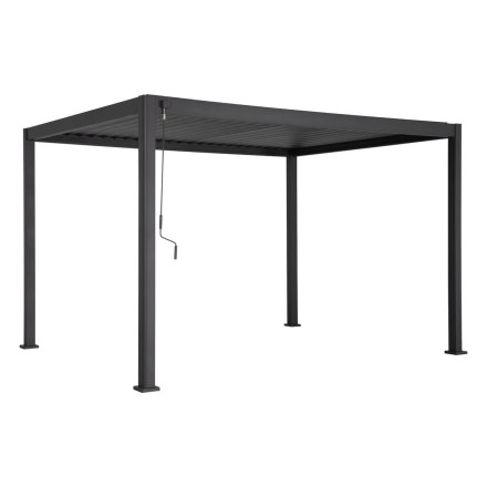 Pergola bioclimatique 4x3 m Evora graphite Hespéride - Le Dépôt Bailleul