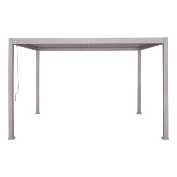 Pergola bioclimatique 4x3 m Evora argile Hespéride - Le Dépôt Bailleul