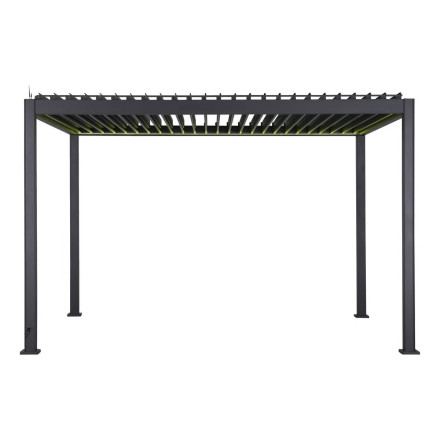 Pergola bioclimatique électrique  4x3 m Evora graphite Hespéride - Le Dépôt Bailleul