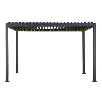 Pergola bioclimatique électrique  4x3 m Evora graphite Hespéride - Le Dépôt Bailleul