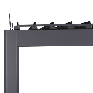 Pergola bioclimatique électrique  4x3 m Evora graphite Hespéride - Le Dépôt Bailleul