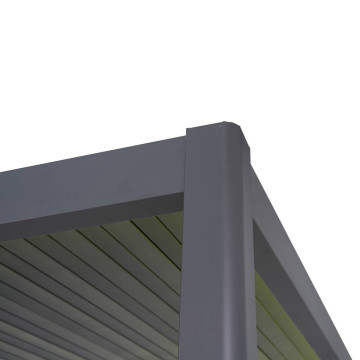 Pergola bioclimatique électrique  4x3 m Evora graphite Hespéride - Le Dépôt Bailleul