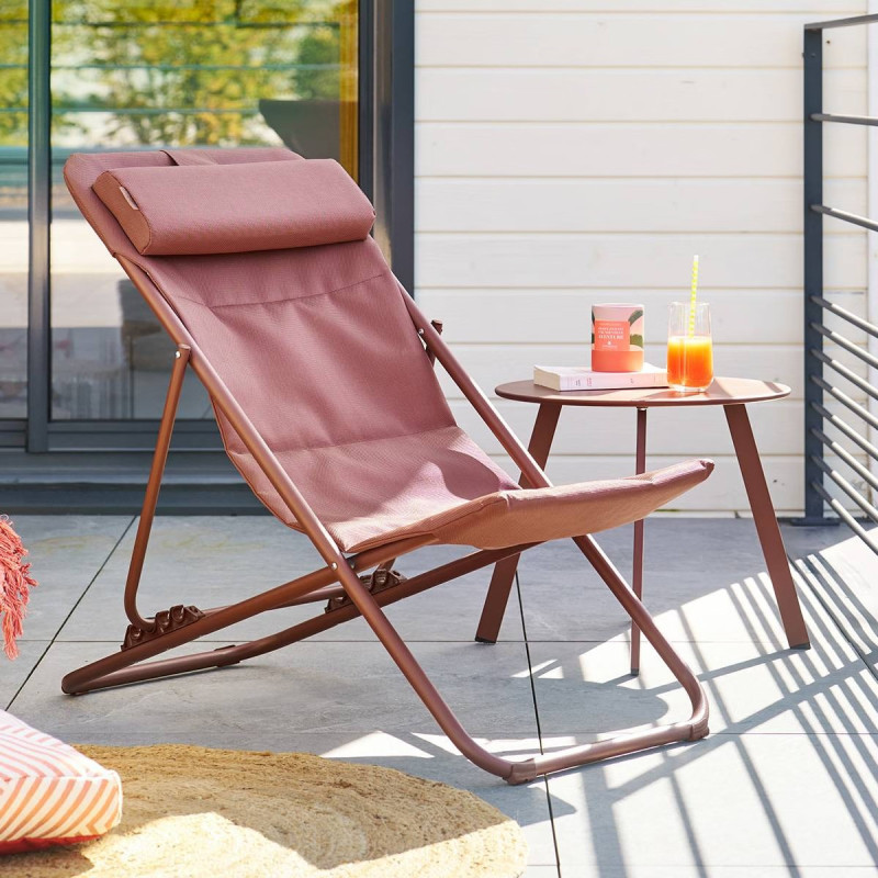 Chilienne pliante Miraël acajou Hespéride - Le Dépôt Bailleul