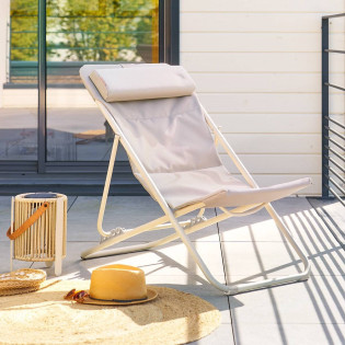 Chilienne pliante Miraël lin / argile Hespéride - Le Dépôt Bailleul