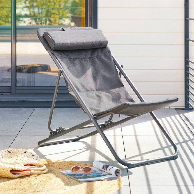 Chilienne pliante Miraël anthracite / graphite Hespéride - Le Dépôt Bailleul