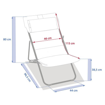 Chilienne pliante Miraël anthracite / graphite Hespéride - Le Dépôt Bailleul