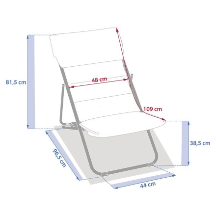 Chilienne pliante Nillia lin / argile  Hespéride - Le Dépôt Bailleul