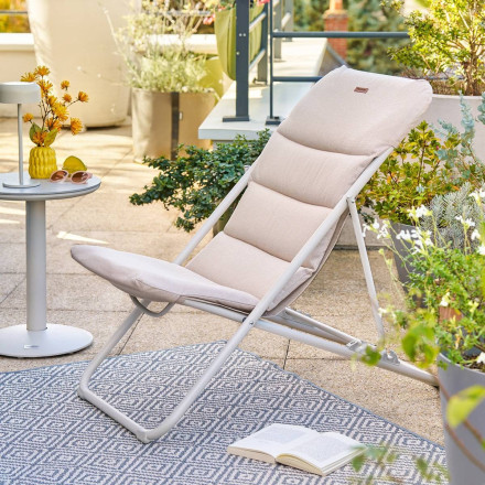 Chilienne pliante Nillia lin / argile  Hespéride - Le Dépôt Bailleul