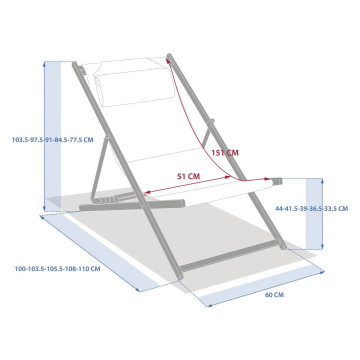 Chilienne pliante Lunivia badiane / laurier Hespéride - Le Dépôt Bailleul