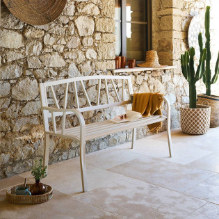 Banc de jardin Alvernia argile Hespéride - Dépôt Bailleul