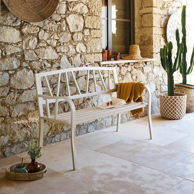 Banc de jardin Alvernia argile Hespéride - Dépôt Bailleul