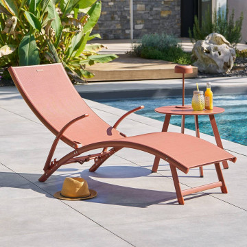 Transat Samba pliable acajou Hespéride - Le Dépôt Bailleul