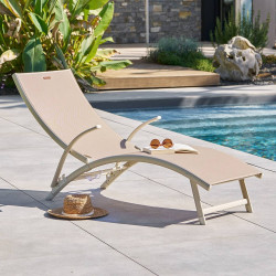 Transat Samba pliable lin/argile Hespéride - Le Dépôt Bailleul