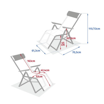 Chaise longue Decima Hespéride lin/acajou  - Le Dépôt Bailleul