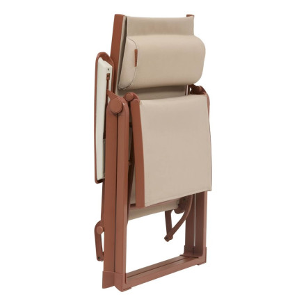 Chaise longue Decima Hespéride lin/acajou  - Le Dépôt Bailleul