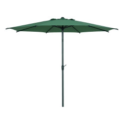 Parasol mat central rond 3m Loompa vert olive Hespéride - Le Dépôt Bailleul