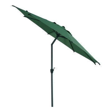 Parasol mat central rond 3m Loompa vert olive Hespéride - Le Dépôt Bailleul