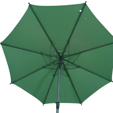 Parasol mat central rond 3m Loompa vert olive Hespéride - Le Dépôt Bailleul