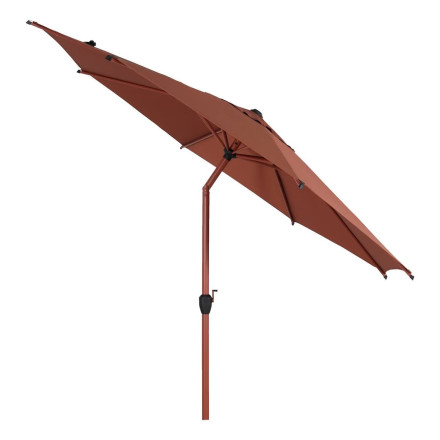 Parasol mat central rond 3m Loompa acajou Hespéride - Le Dépôt Bailleul