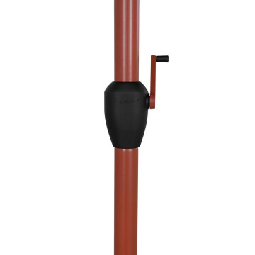 Parasol mat central rond 3m Loompa acajou Hespéride - Le Dépôt Bailleul