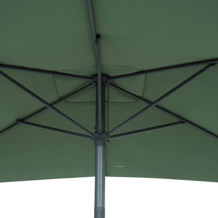 Parasol mat central 2x3 m Loompa vert olive Hespéride - Le Dépôt Bailleul