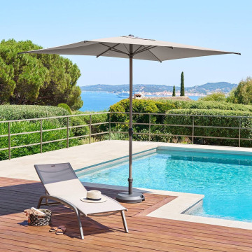 Parasol mat central 2x3 m Loompa café Hespéride - Le Dépôt Bailleul