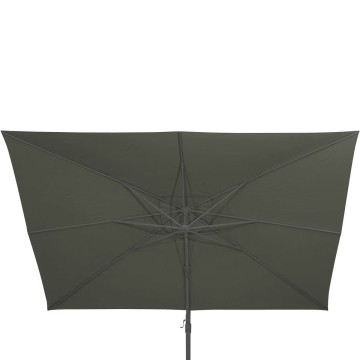 Parasol décentré Melhia 3x3 m oléfine vert laurier Hespéride - Le Dépôt Bailleul