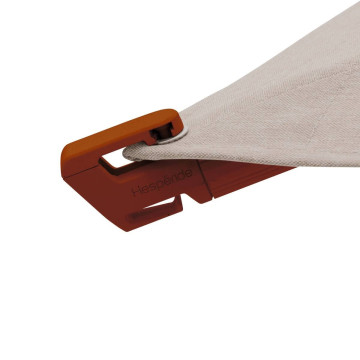 Parasol décentré Melhia 3x3 m oléfine lin / acajou Hespéride - Le Dépôt Bailleul