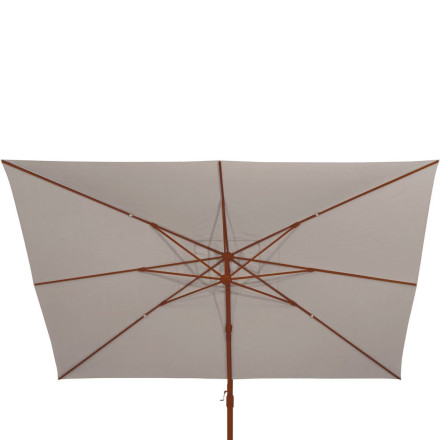Parasol décentré Melhia 3x3 m oléfine lin / acajou Hespéride - Le Dépôt Bailleul