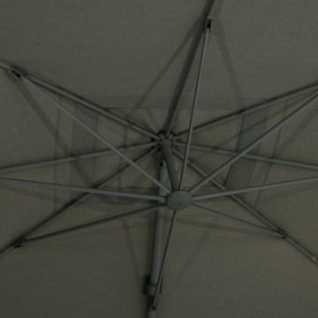 Parasol décentré Melhia 4x3 m oléfine vert laurier Hespéride - Le Dépôt Bailleul