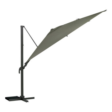 Parasol décentré Melhia 4x3 m oléfine vert laurier Hespéride - Le Dépôt Bailleul