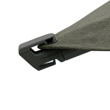 Parasol décentré Melhia 4x3 m oléfine vert laurier Hespéride - Le Dépôt Bailleul