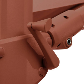 Parasol décentré Melhia 4x3 m oléfine lin/acajou Hespéride - Le Dépôt Bailleul