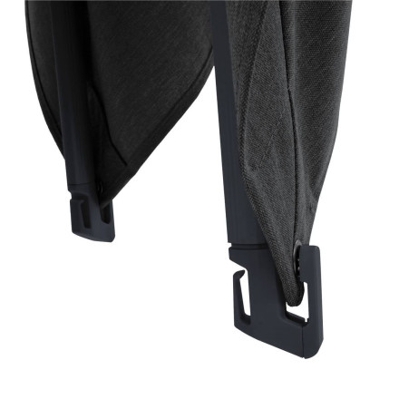 Parasol décentré Melhia 3x4 m inversé oléfine anthracite/graphite Hespéride - Le Dépôt Bailleul